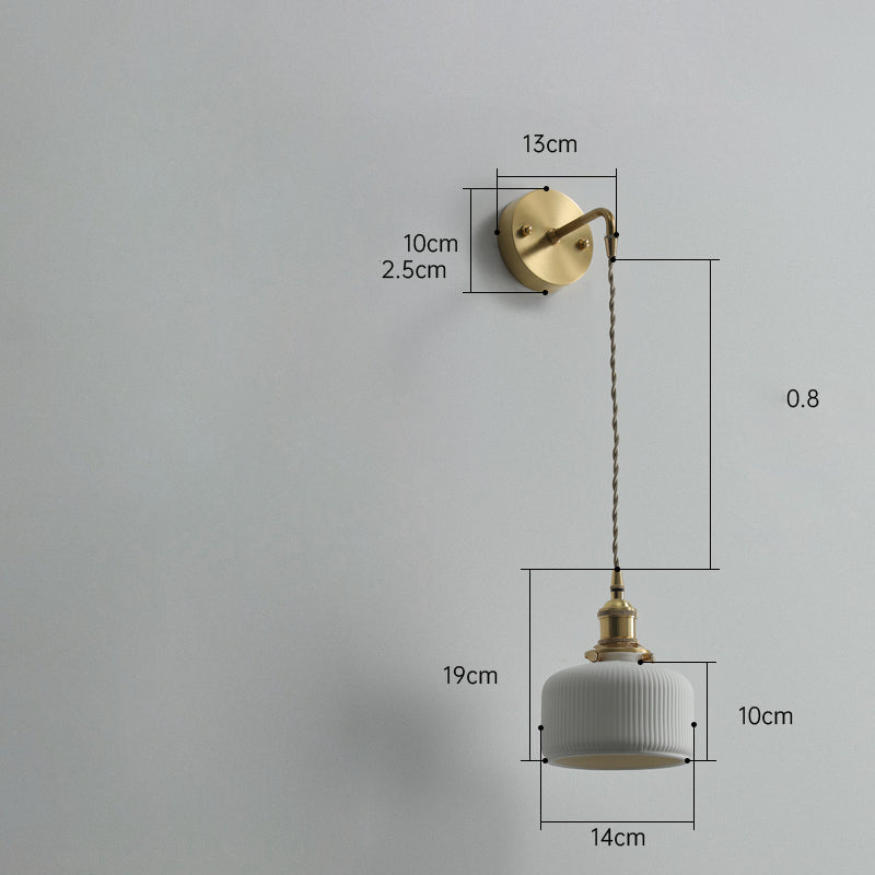 Witte keramische wandlamp - 212ST