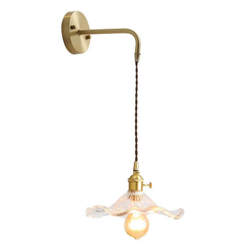 Bloemglas Messing Wandlamp - 209GBWL