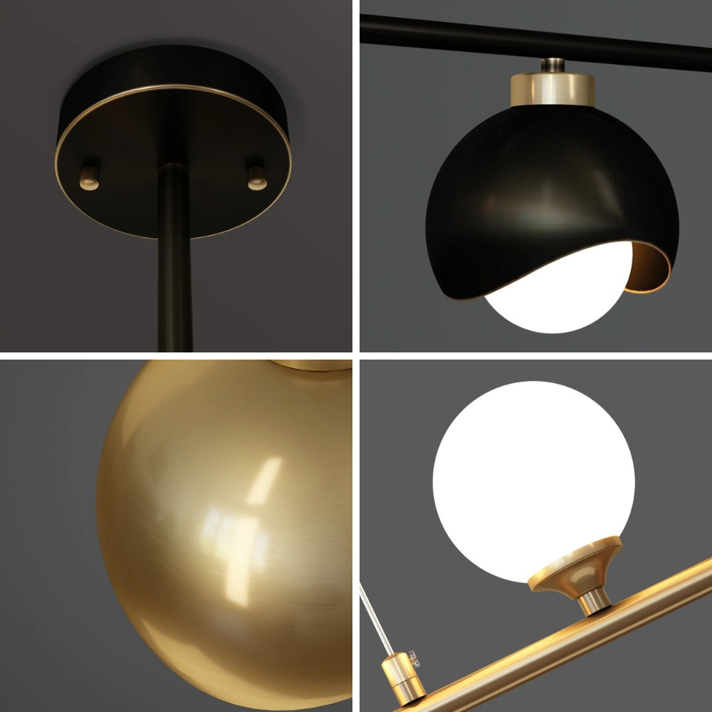 Moderne kroonluchter met matte bollen - 1CH7