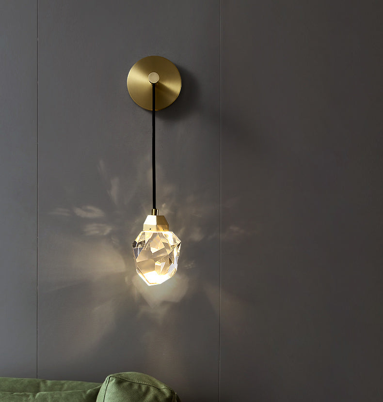 Kristal Messing Wandlamp - 101CRL