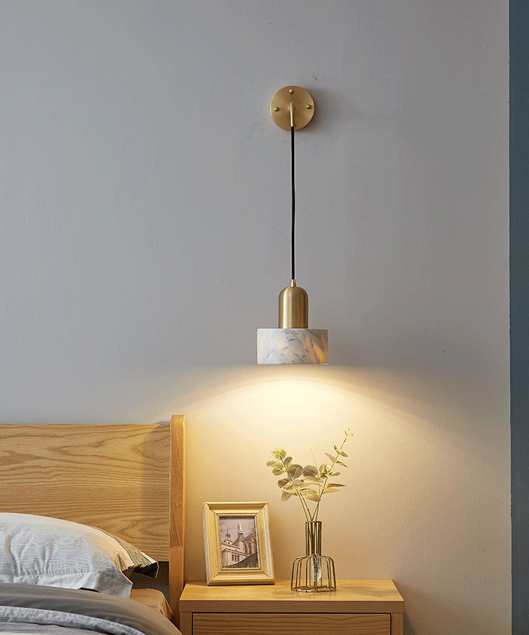 Marmeren Messing Wandlamp - 205MWL
