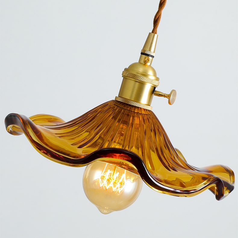 Glazen hanglamp bloem - 224GPL