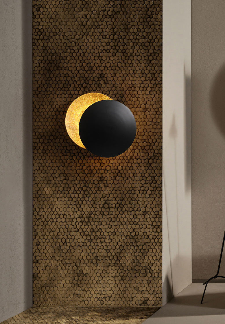 Goud ijzeren Luna wandlamp - 200MWL