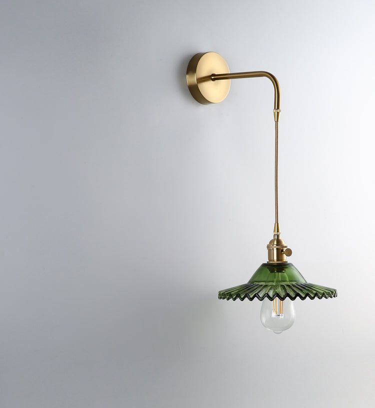 Bloemglas Messing Wandlamp - 206GBWL