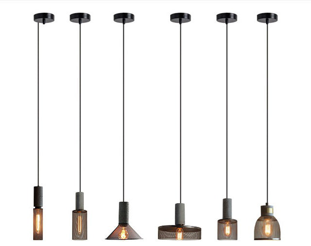 Cement hanglamp - 104CM