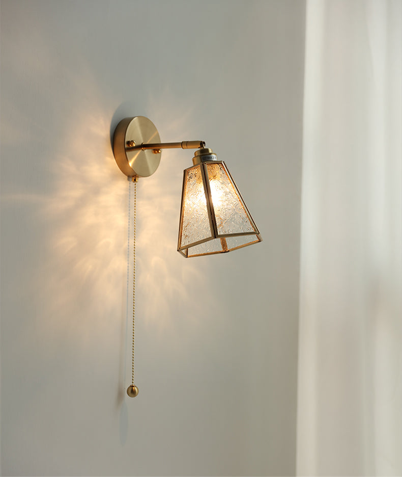 Glazen Messing Wandlamp - 204GBWL