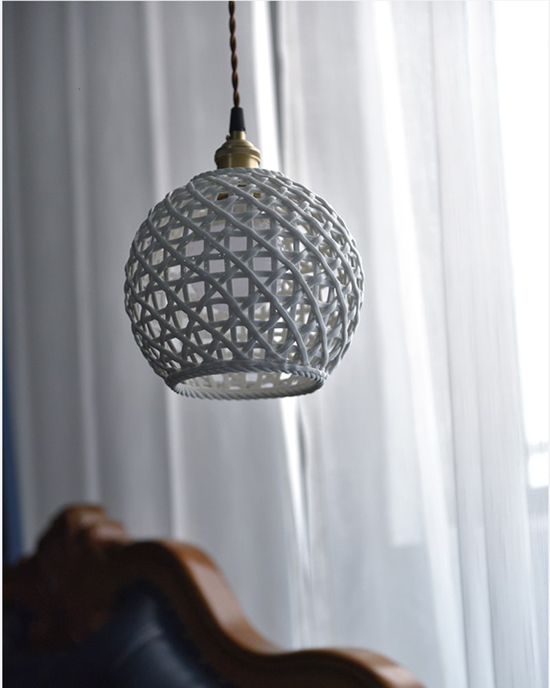 Hanglamp van gevlochten keramiek - 202CPL