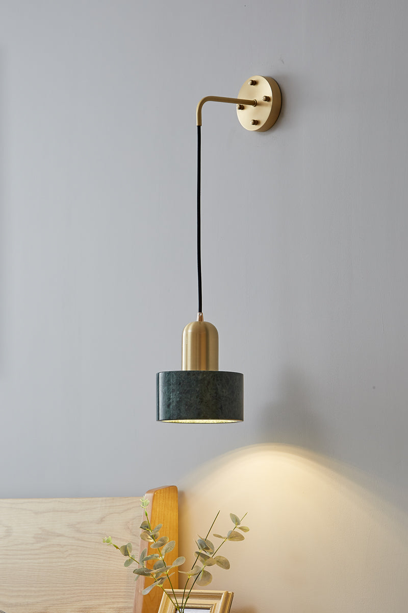 Marmeren Messing Wandlamp - 205MWL