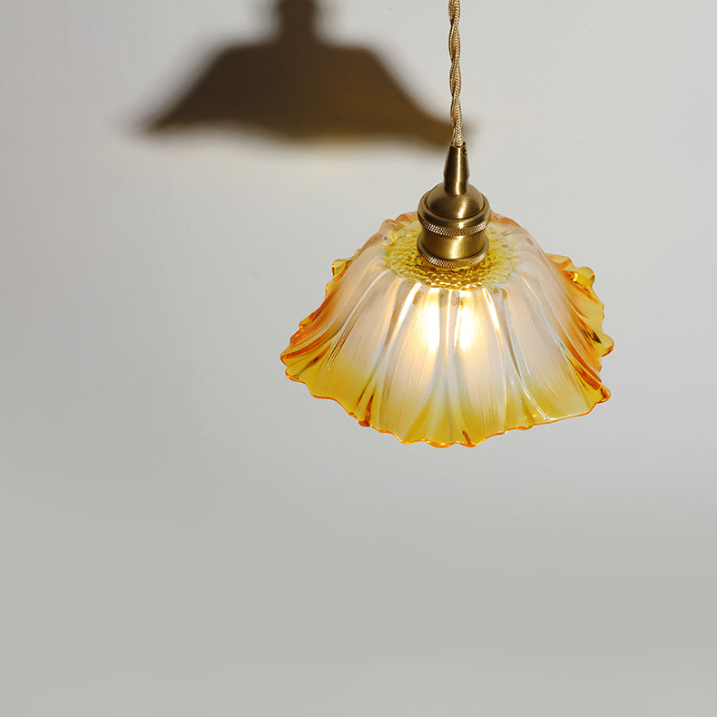 Glazen hanglamp bloem - 211GPL