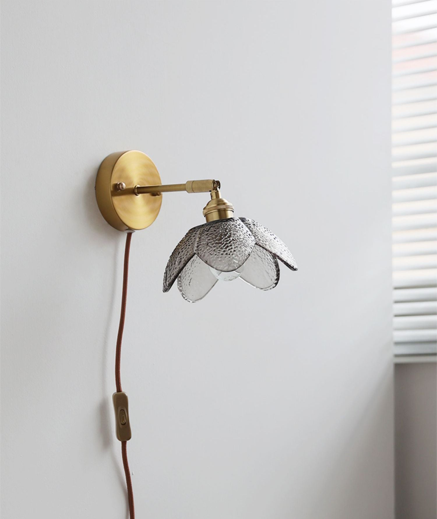 Bloemglas plug-in wandkandelaarlamp - 225GBWL