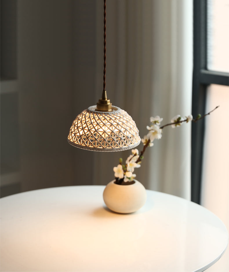 Hanglamp van gevlochten keramiek - 203CPL