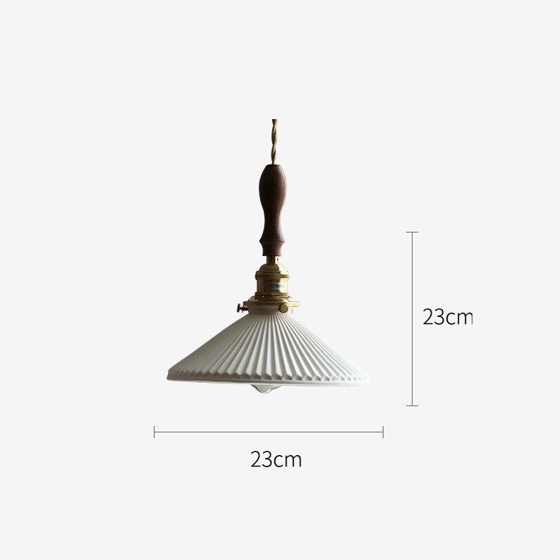 Keramiek Hout Messing Hanglamp - 108PL