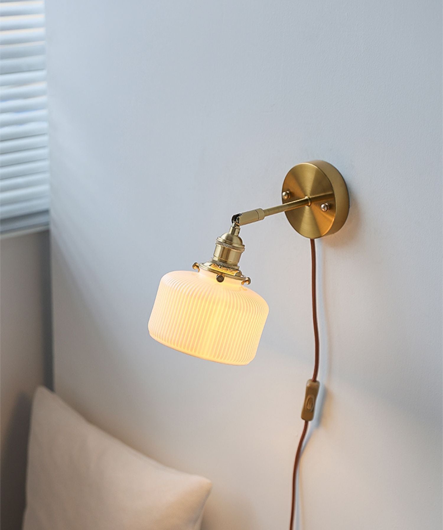 Keramisch glazen plug-in wandkandelaarlicht - 227GBWL