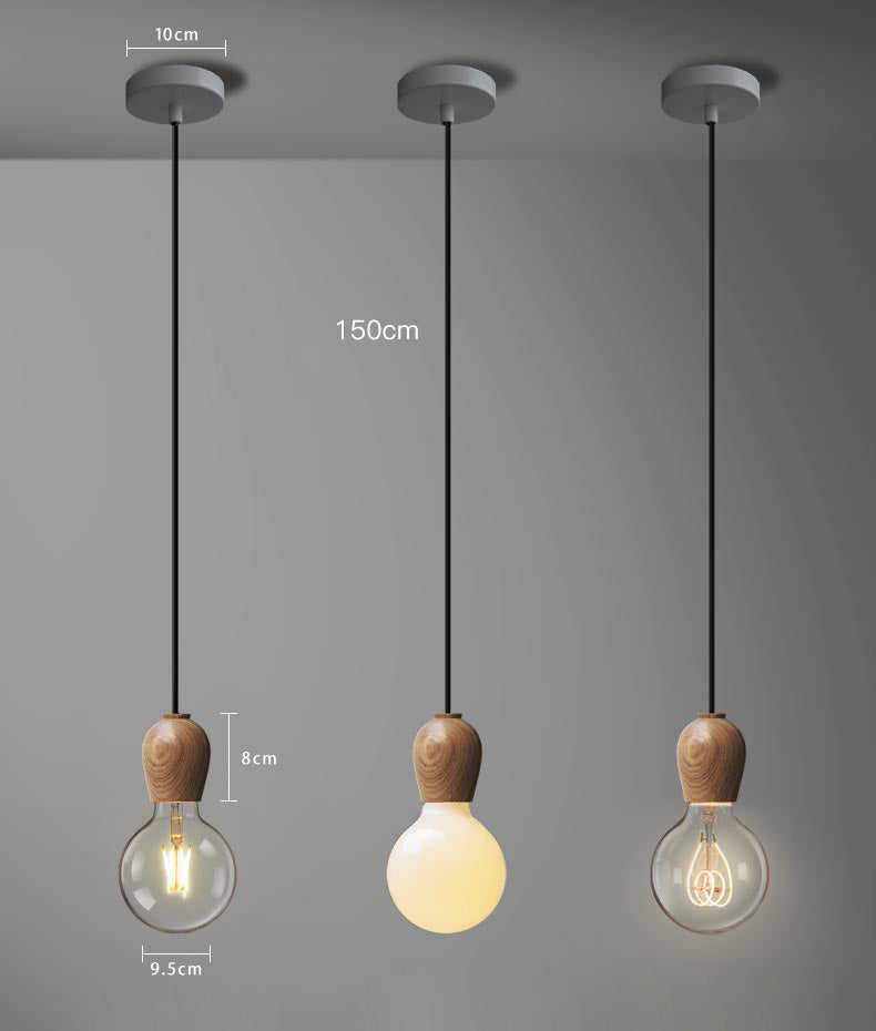 Walnoot Lamp Houten Hanglamp - 104WPL