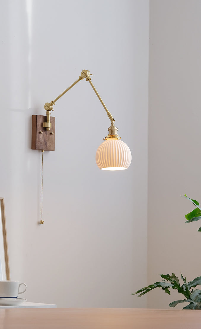 Hout Glas Keramiek Wandlamp - 121WL