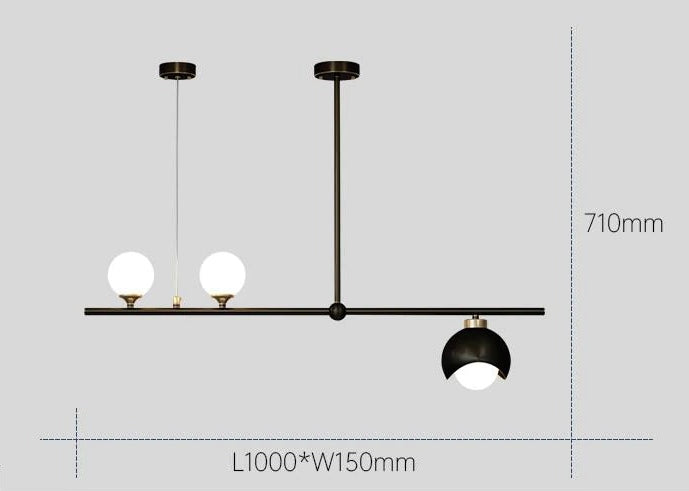 Moderne kroonluchter met matte bollen - 1CH7