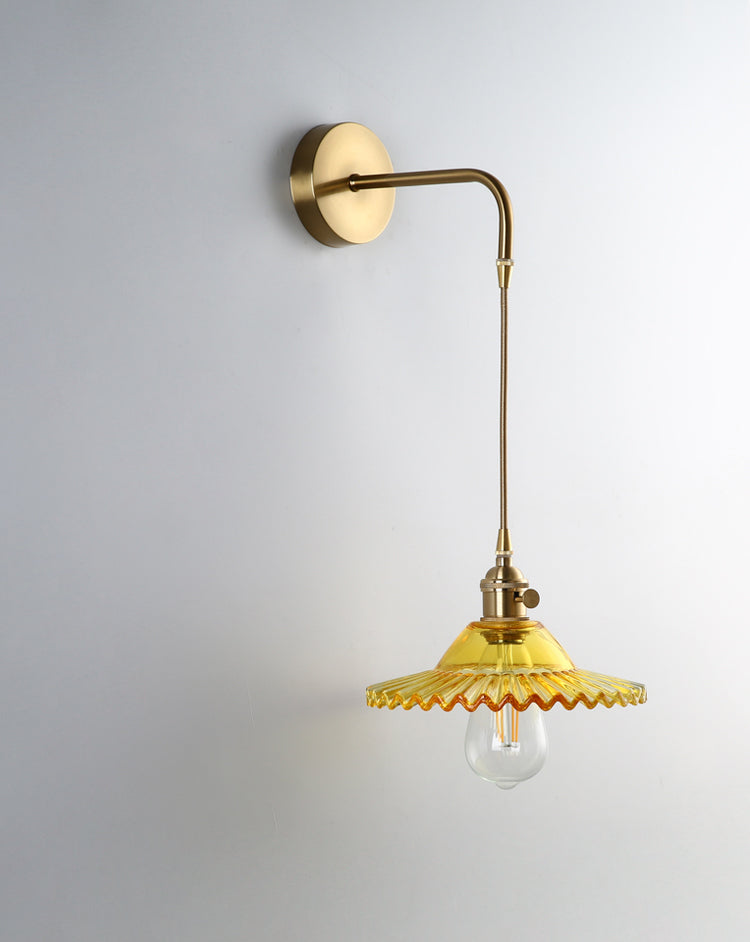 Bloemglas Messing Wandlamp - 206GBWL