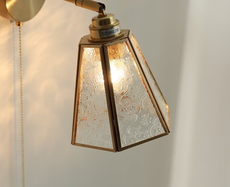 Glazen Messing Wandlamp - 204GBWL