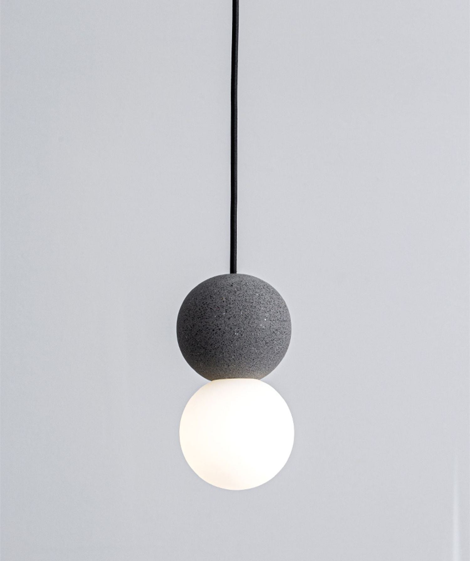 Grijze Globe Cement Hanglamp - 111CM