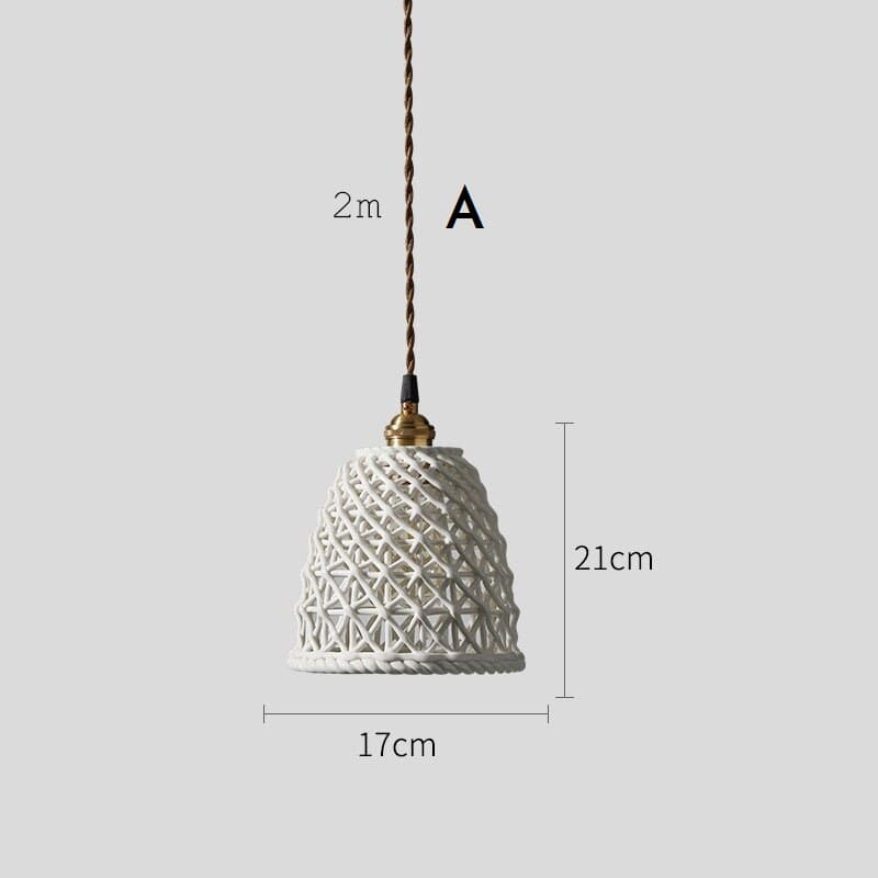 Hanglamp van gevlochten keramiek - 202CPL