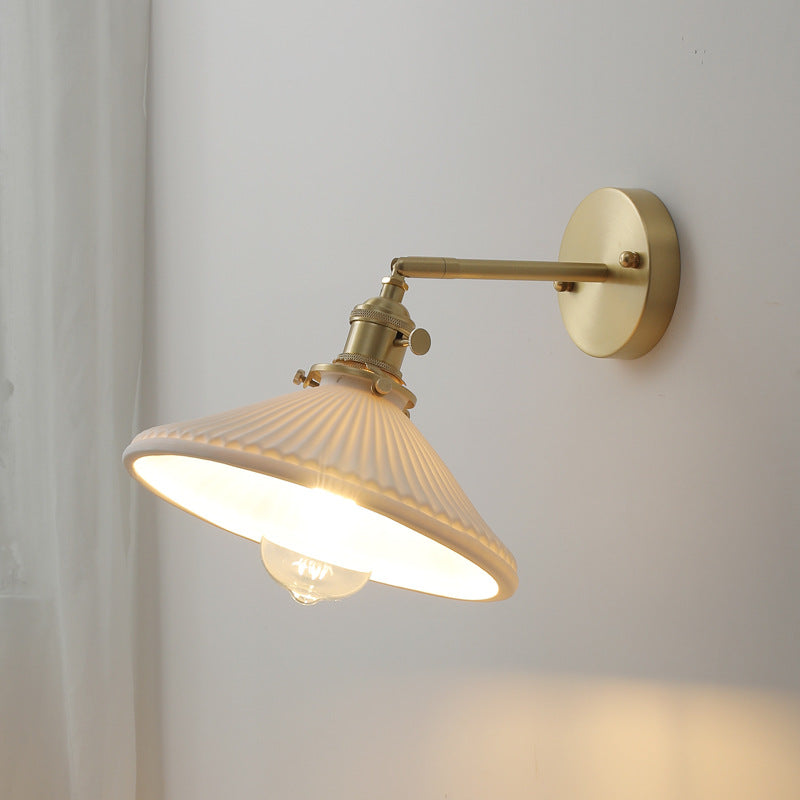 Witte keramische wandlamp - 207ST