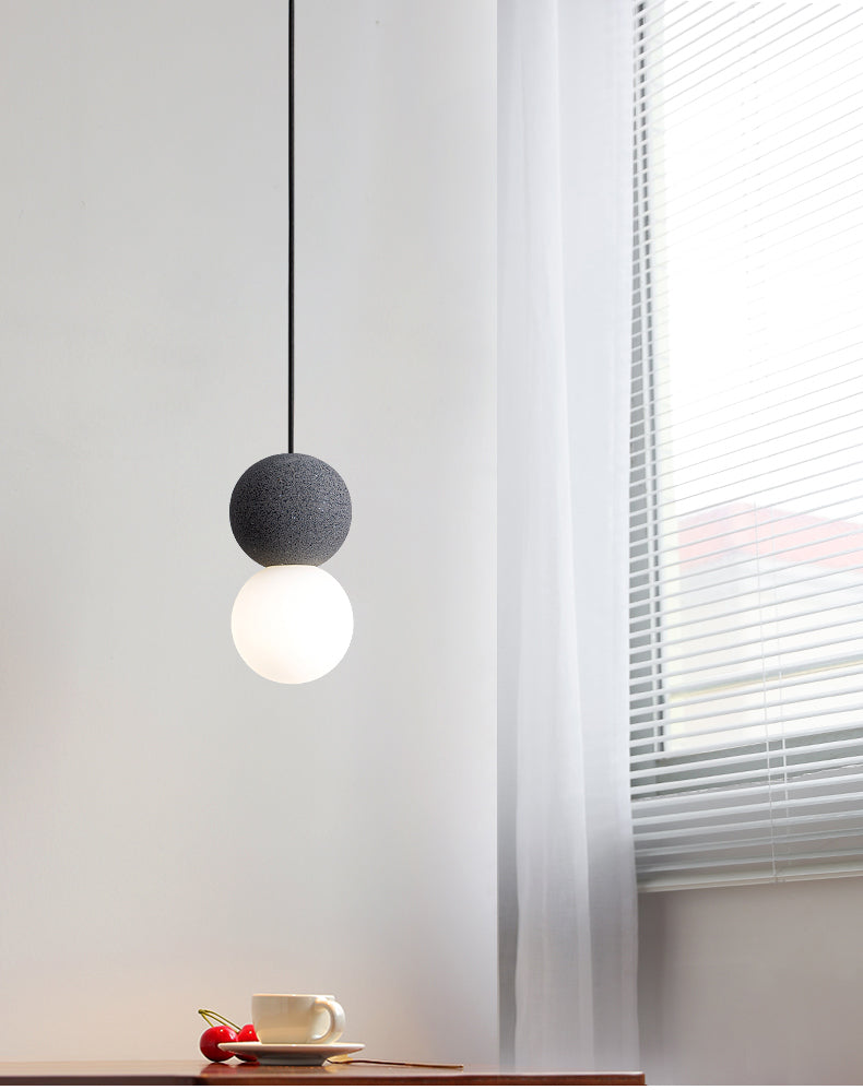 Grijze Globe Cement Hanglamp - 111CM