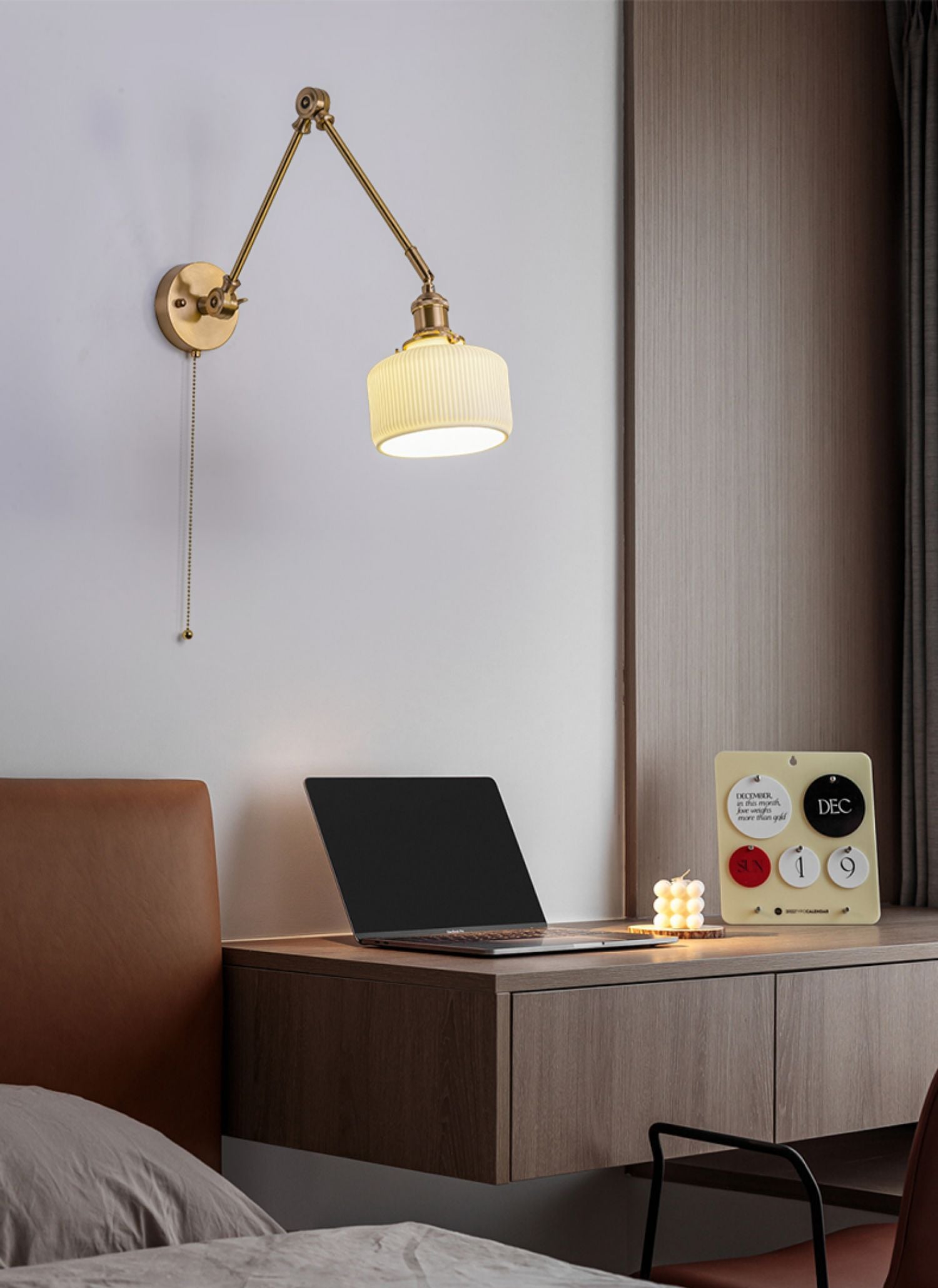 Witte keramische wandlamp - 213ST