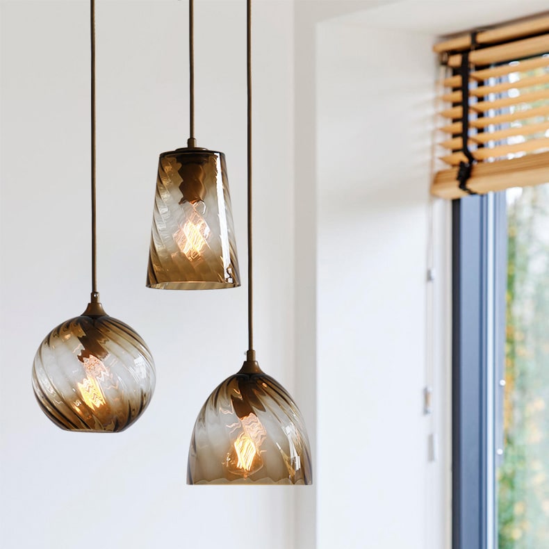 Gebogen glazen hanglamp - 201GPL