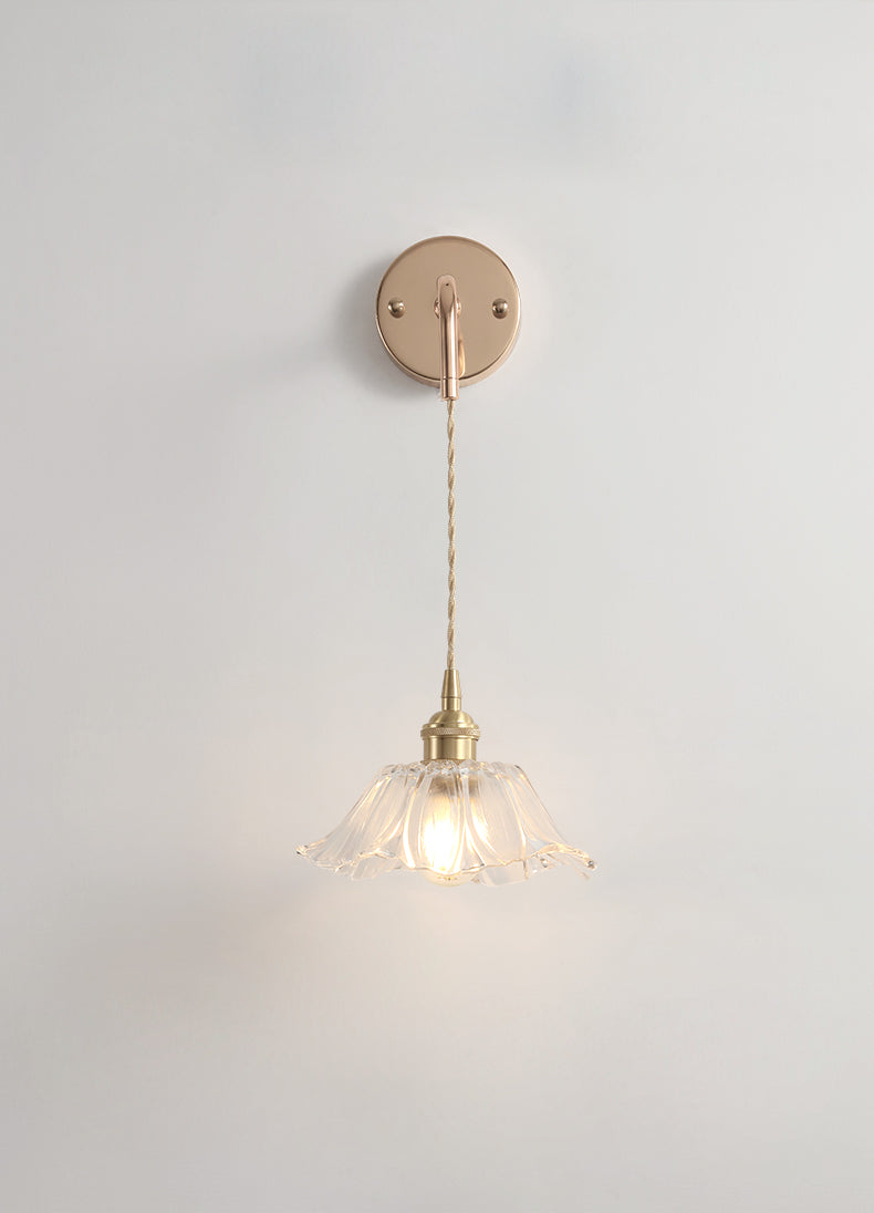 Bloemglas Messing Wandlamp - 203GBWL