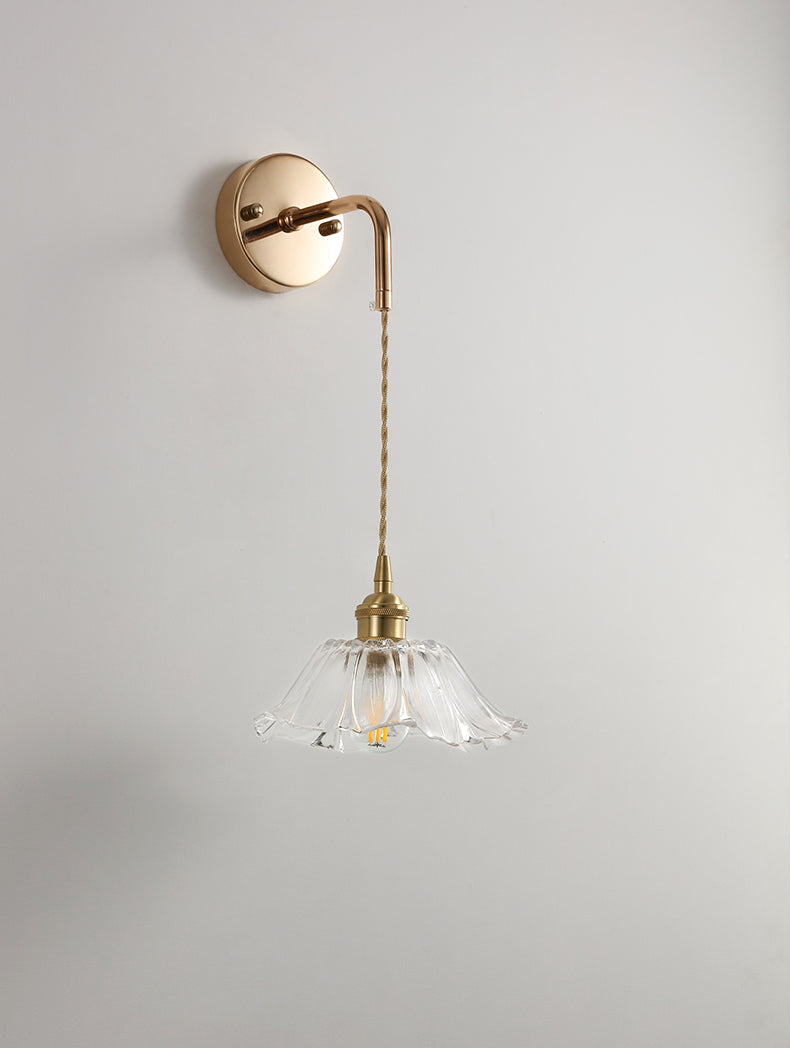 Bloemglas Messing Wandlamp - 203GBWL