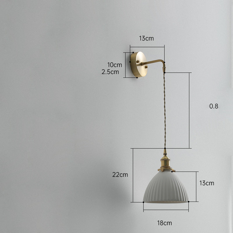 Witte keramische wandlamp - 212ST