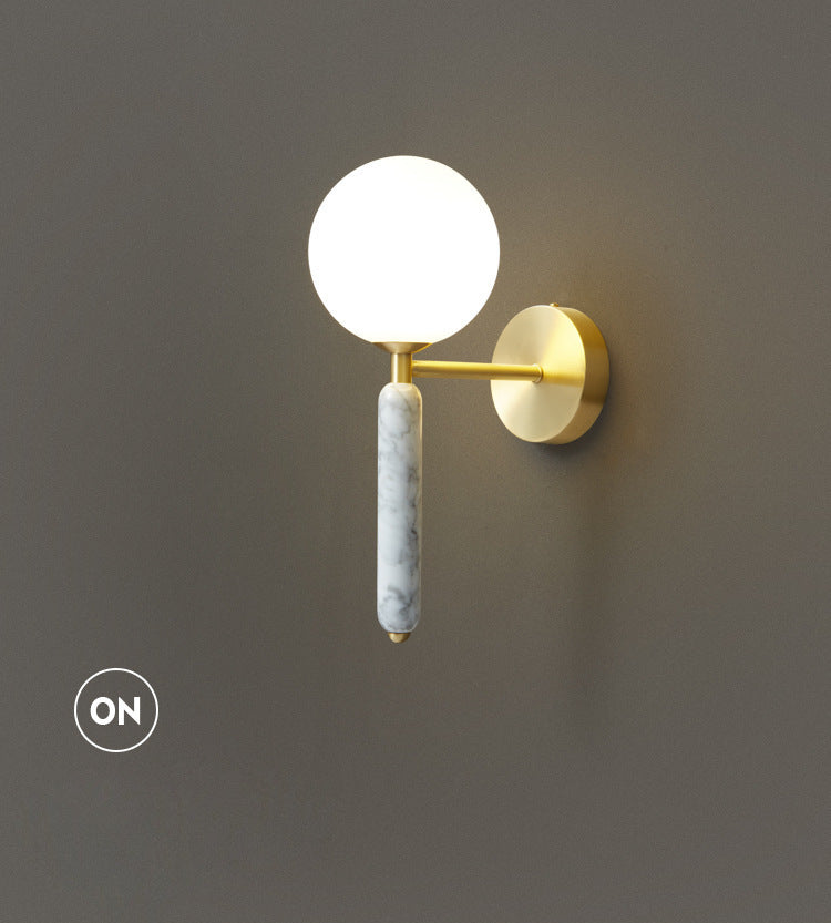 Marmeren messing wandkandelaar - 207MWL