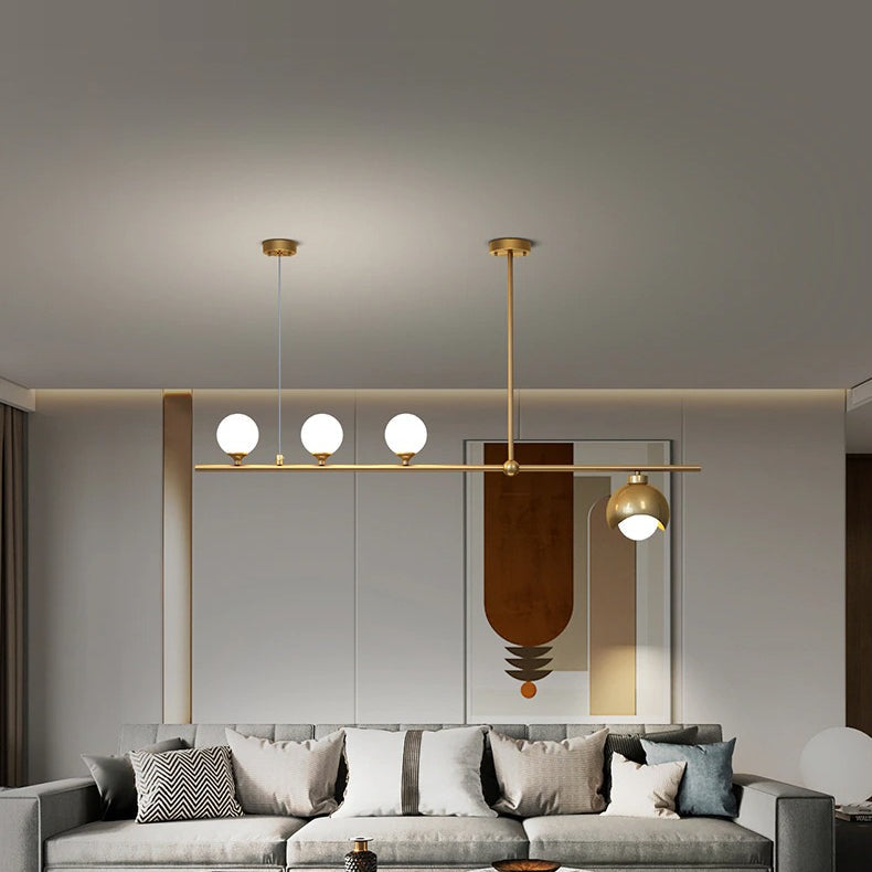 Moderne kroonluchter met matte bollen - 1CH7
