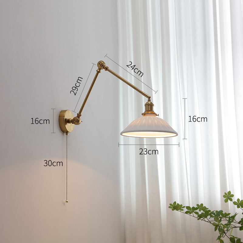 Witte keramische wandlamp - 206ST