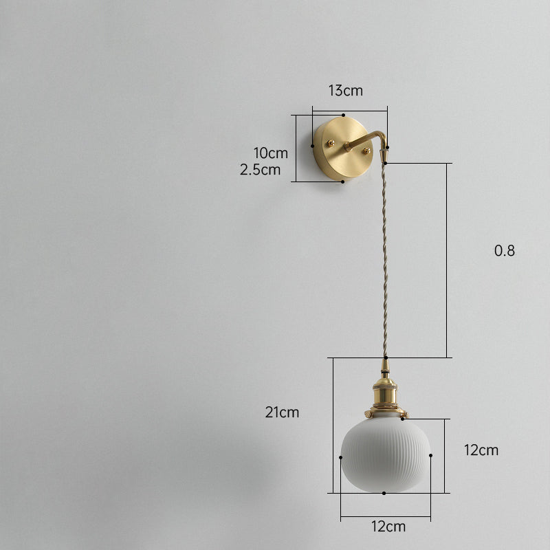 Witte keramische wandlamp - 212ST