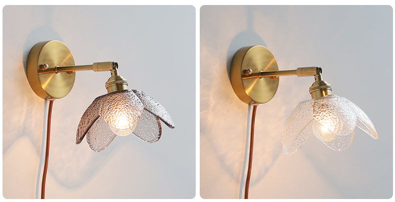 Bloemglas plug-in wandkandelaarlamp - 225GBWL