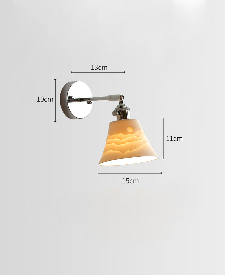 Witte keramische zilveren wandlamp - 205SST