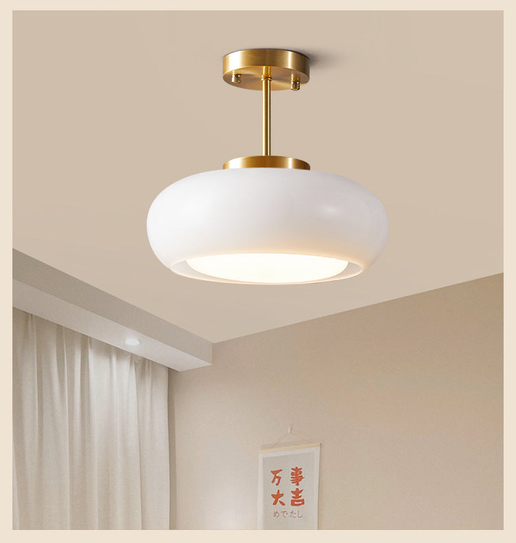 Amberkleurige retro glazen hanglamp - 231GPL