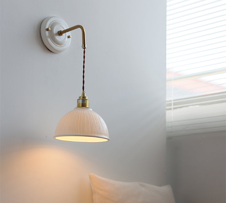 Keramische Dome Shade Wandlamp - 107CWP