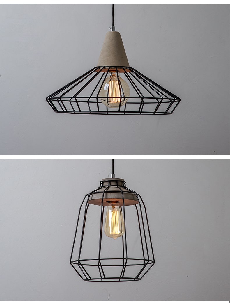 Grijze Cement Hanglamp - 105CM