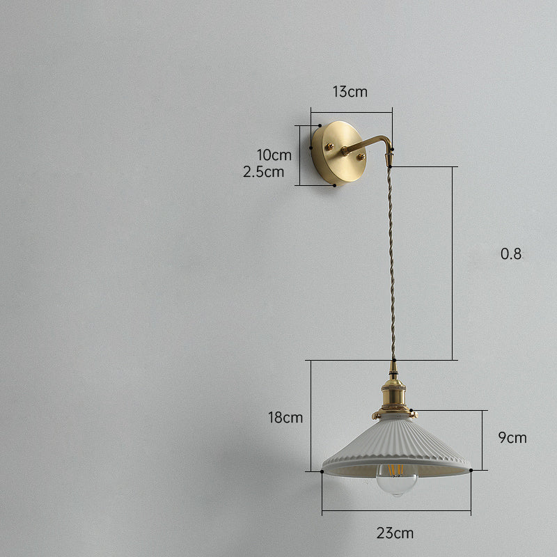 Witte keramische wandlamp - 212ST