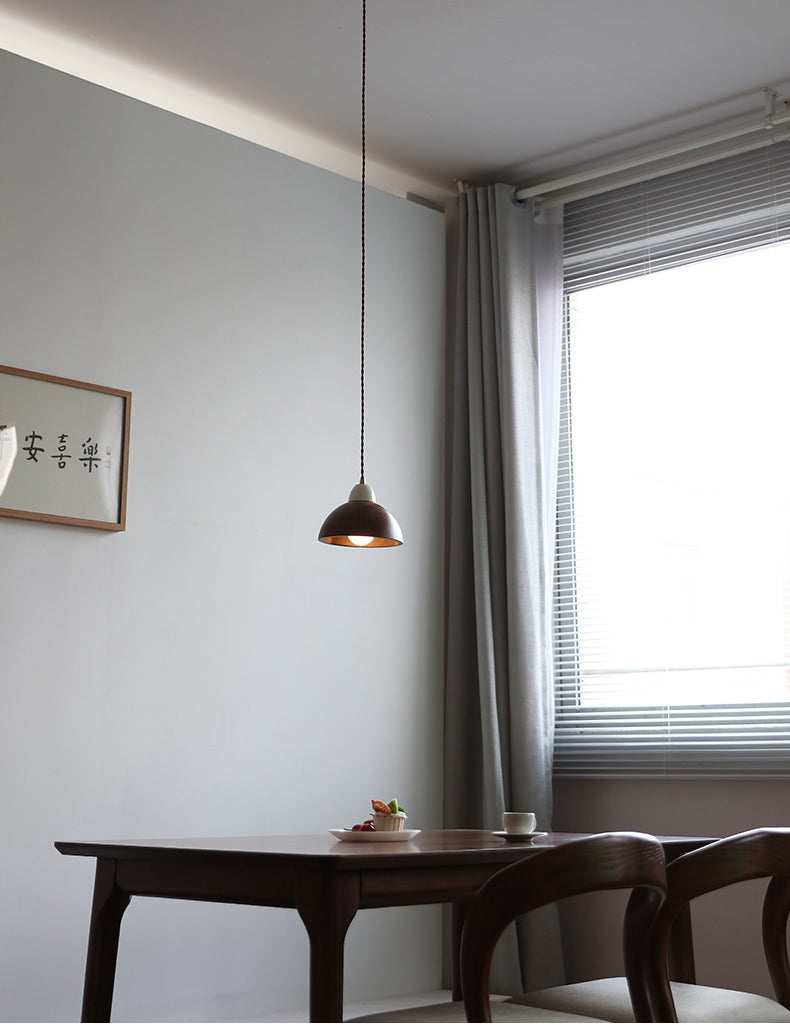Walnoothouten hanglamp - 105WPL