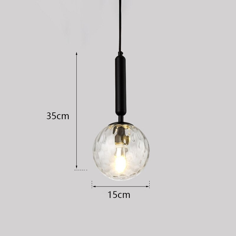 Hanglamp van wit matglas en messing - 204GPL
