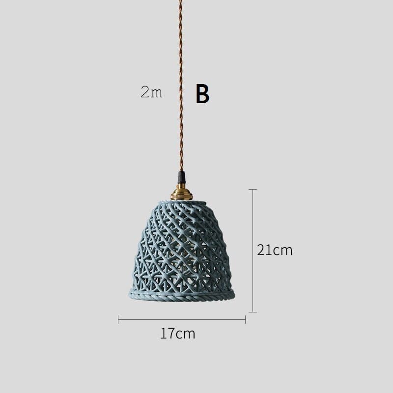 Hanglamp van gevlochten keramiek - 202CPL
