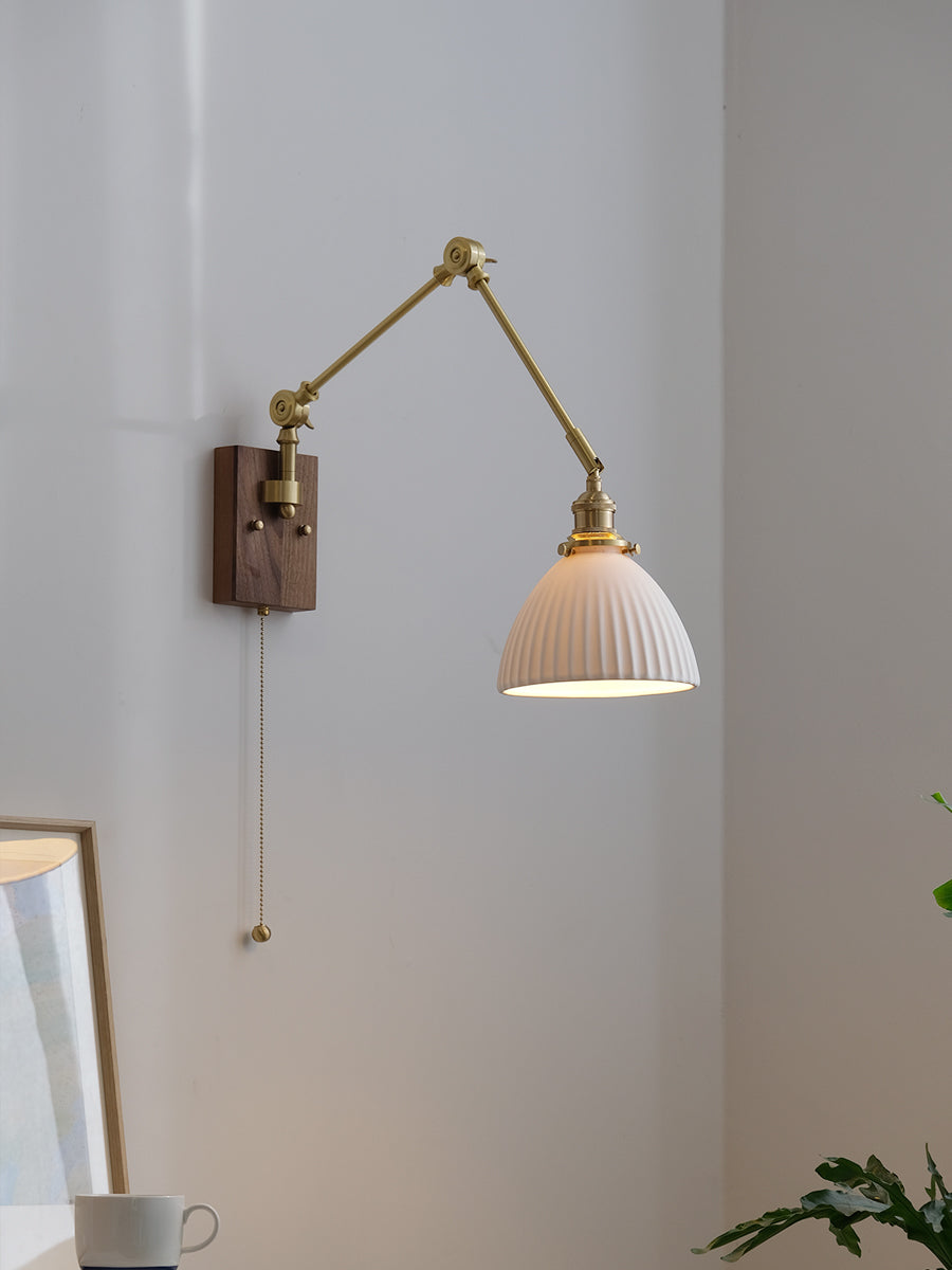 Hout Glas Keramiek Wandlamp - 121WL