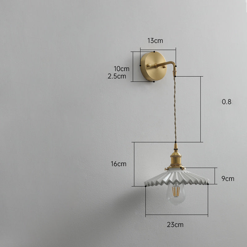 Witte keramische wandlamp - 212ST