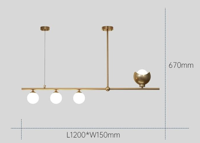 Moderne kroonluchter met matte bollen - 1CH7