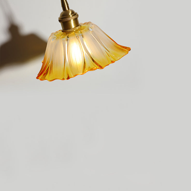 Glazen hanglamp bloem - 211GPL