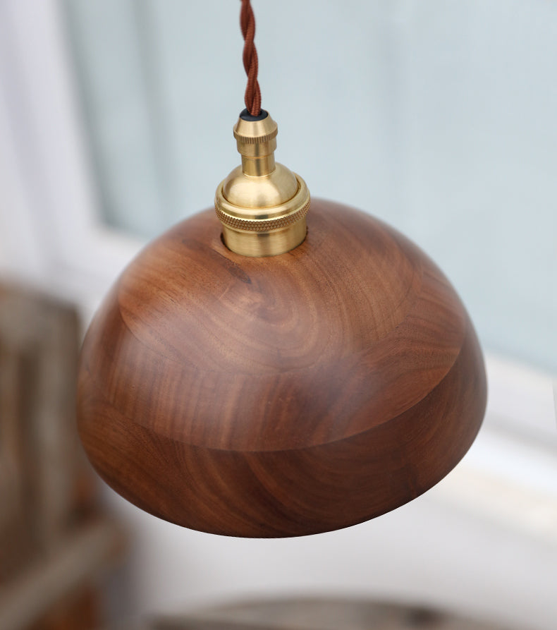 Walnoothouten hanglamp - 103WPL