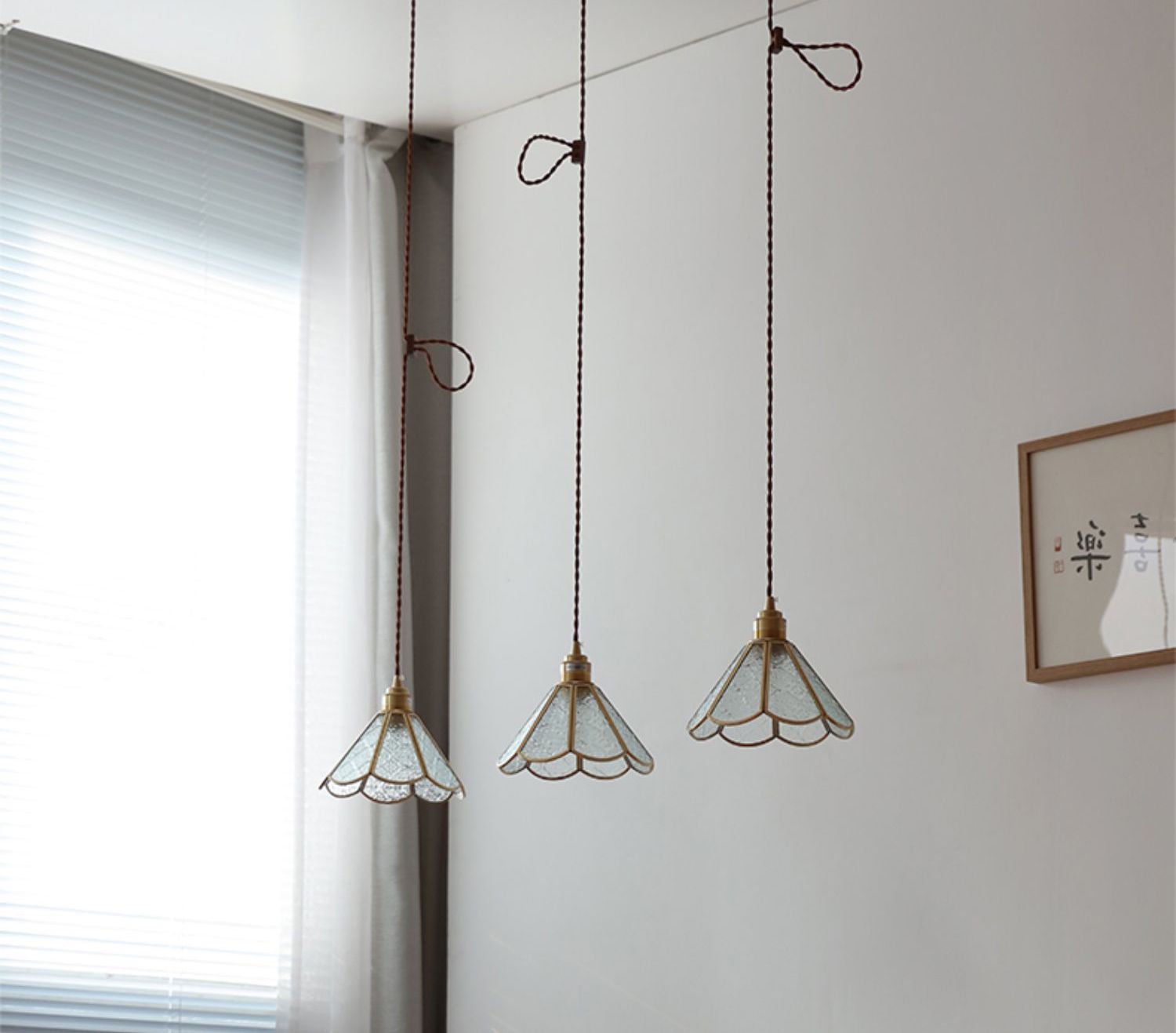 Messing glazen hanglamp - 227GPL